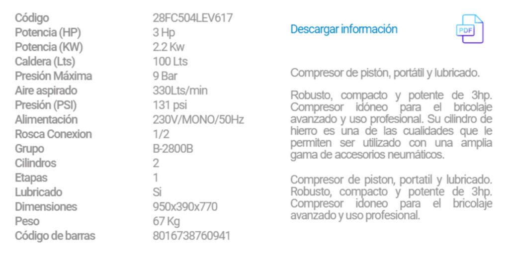 PISTON-100-LTS-3HP-descripcion