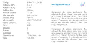 Compresor piston NB5/270 FT5.5 AIRUM