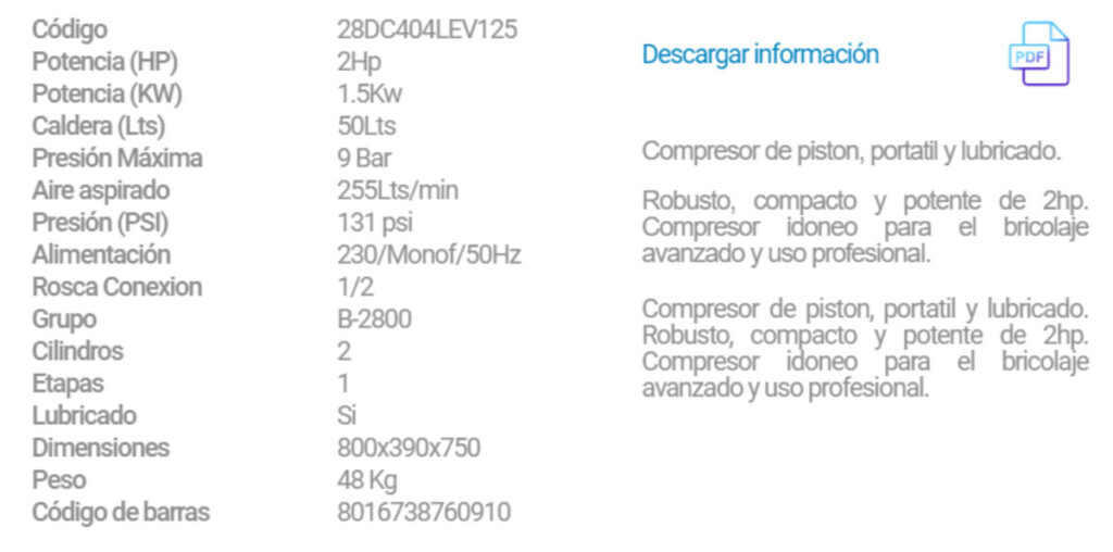 PISTON-50-LTS-2HP-descripcion